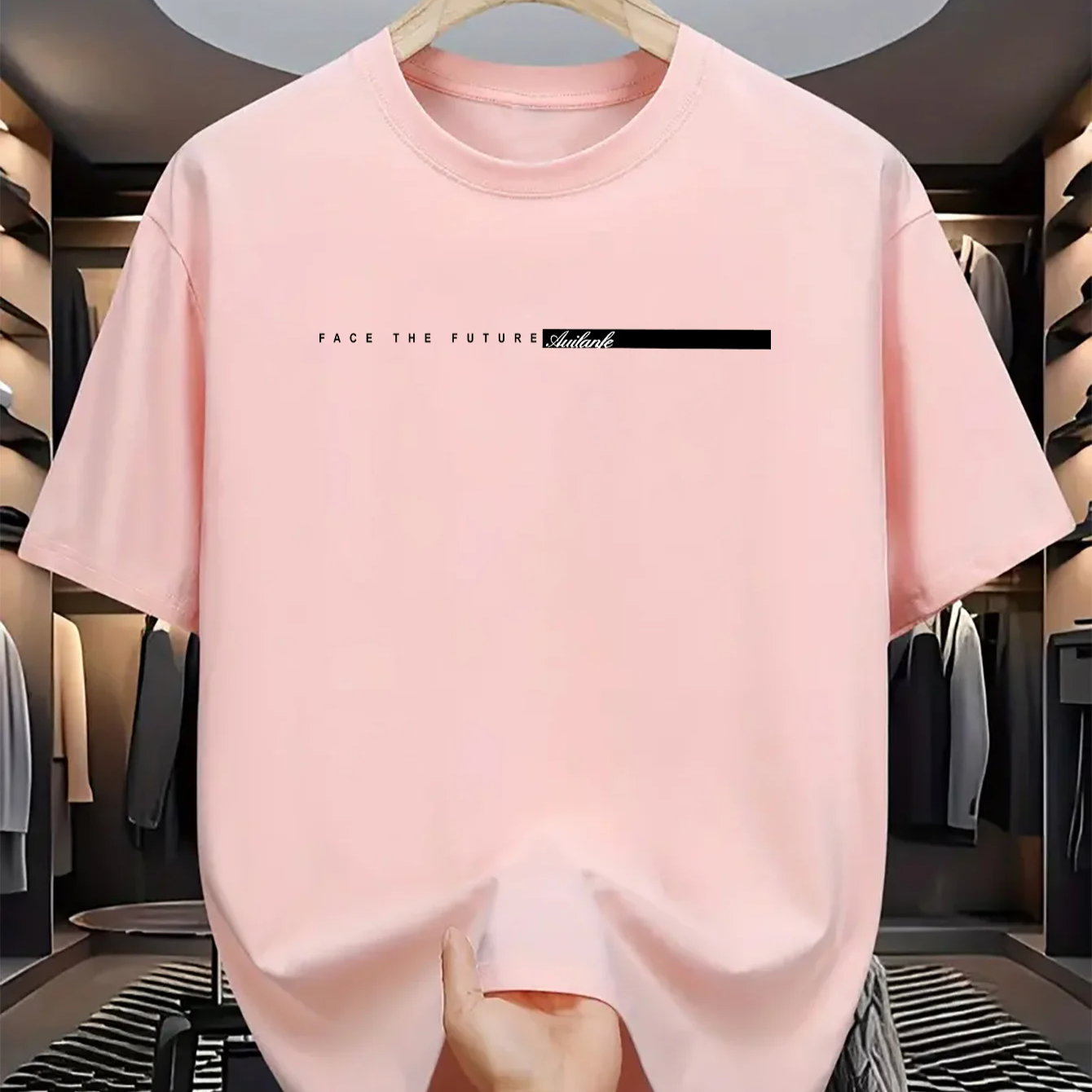 100% Cotton Summer Loose Fit T-Shirt – Large Letter Print Round Neck Short Sleeve Tee for Men and Women, High Street Style