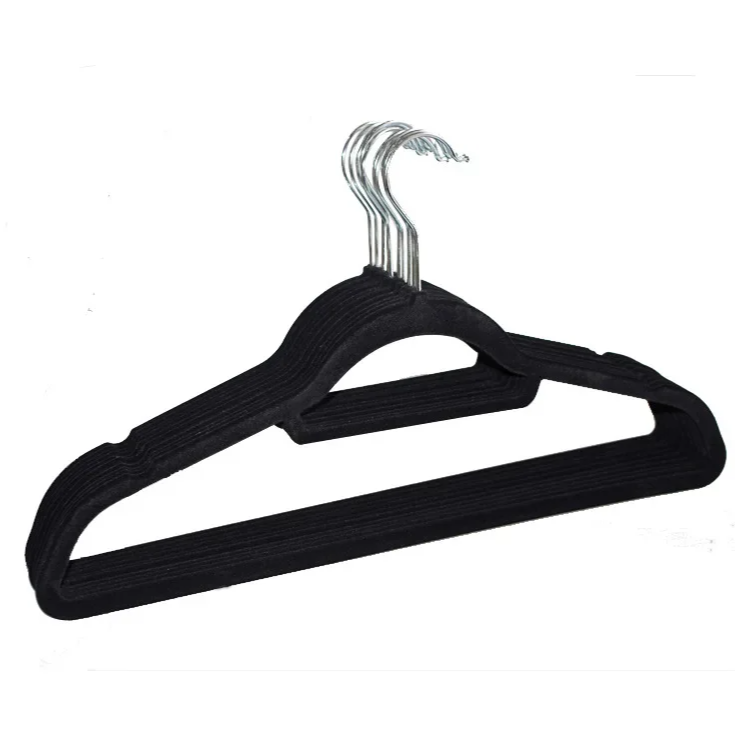 5pcs Velvet Non-Slip Clothes Hangers – Luxury Flocked Skirt & Trouser Hangers for Adult Closet Storage