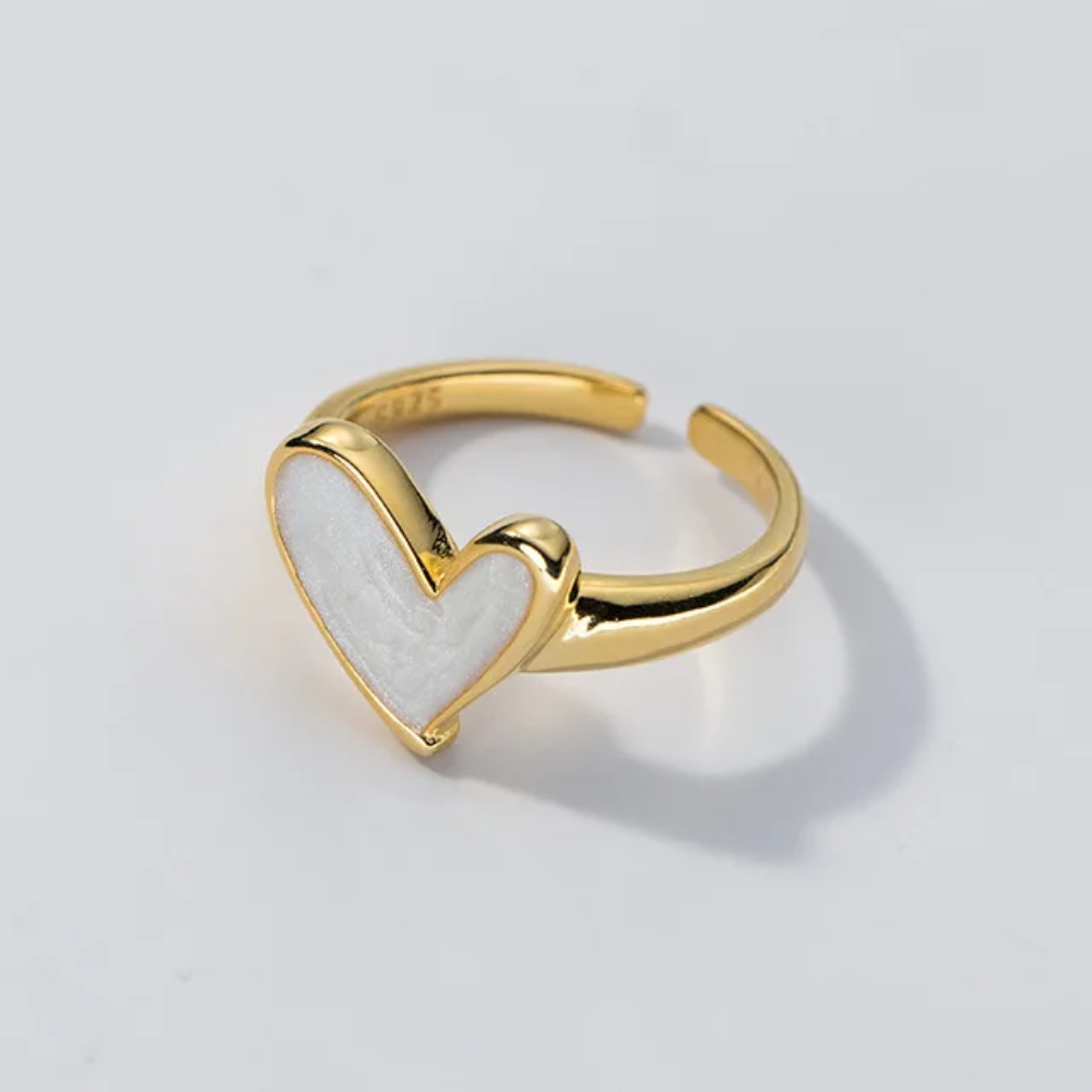 Vintage 925 Sterling Silver Drip Glue Heart Finger Ring Adjustable Silver Rings For Women Wedding Luxury Jewelry Brand Gift
