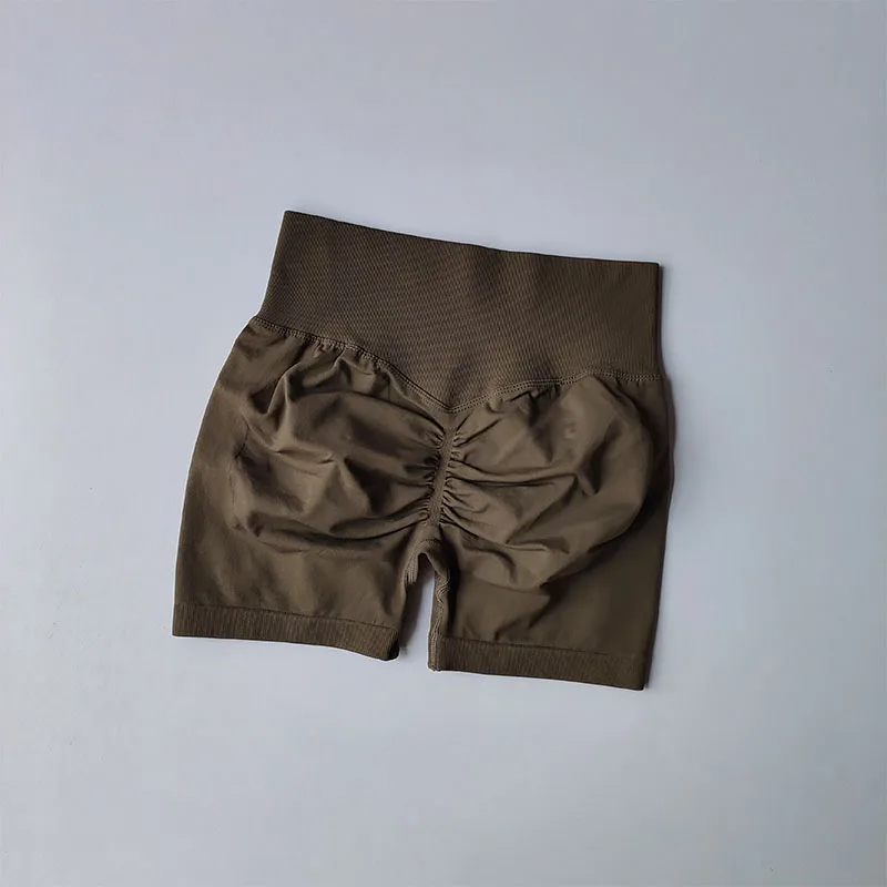 Women's High Waist Butt-Lift Sports Shorts – Breathable Tight Fit Running & Yoga Three-Point Pants