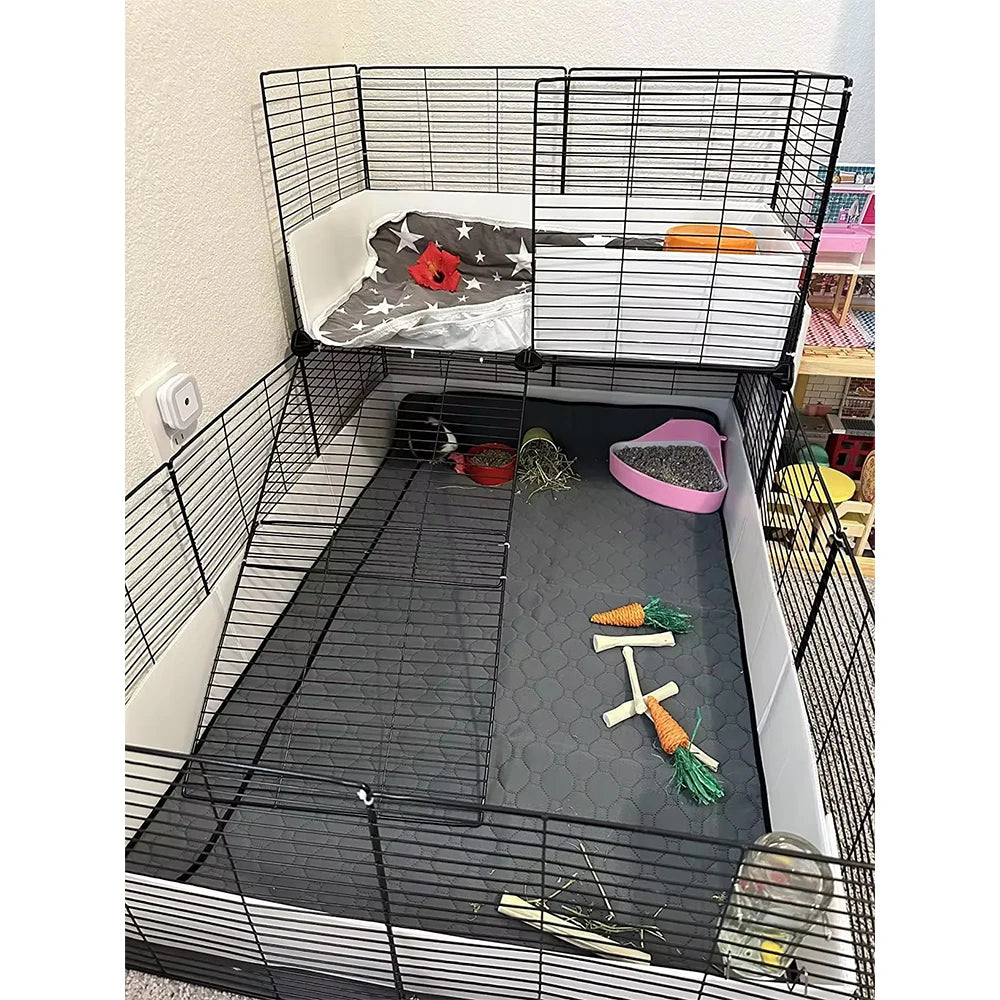 Washable Guinea Pig Cage Liner Pad – Reusable, Waterproof, Non-Slip Fleece Urinary Mat for Small Animals