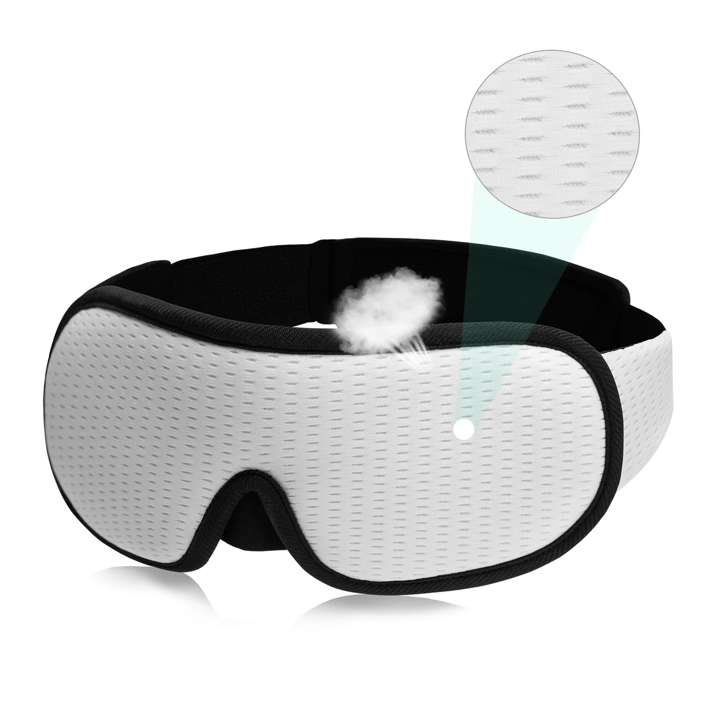 3D Contoured Sleep Mask – Light-Blocking Memory Foam Eye Shade for Deep, Comfortable Rest