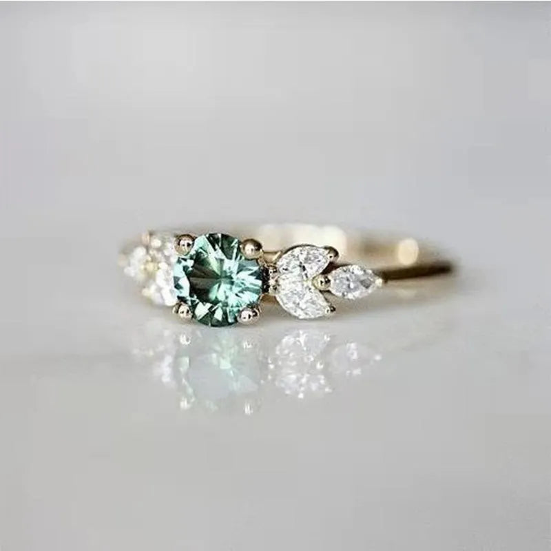 925 Sterling Silver Emerald Ring with Full High Carbon Diamonds – Sparkling Cocktail Ring for Women, Wedding & Party Fine Jewelry