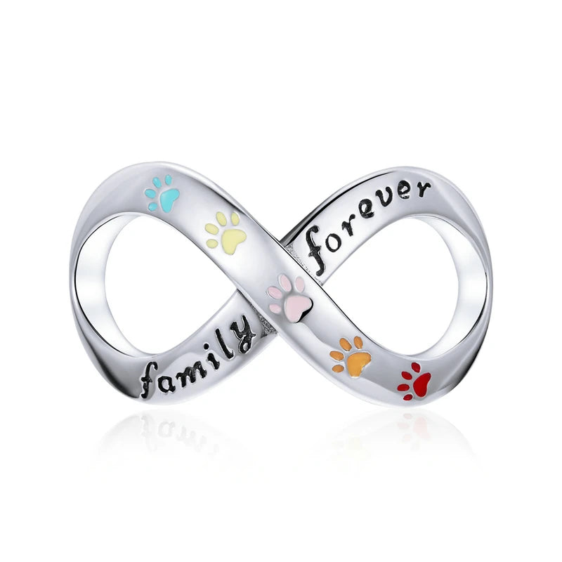 925 Sterling Silver Family Heart Cross Charm – Clear 5A Crystal Bead for Bracelets & Necklaces