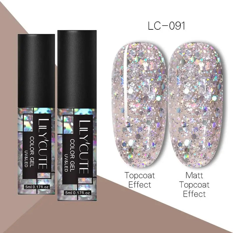 5ml Metallic Gold & Silver Liner Gel – Super Bright Mirror Nail Art Drawing Gel for French Tips & Design