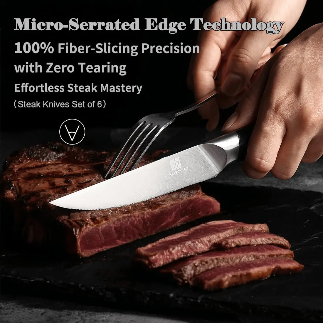 15-Piece Japanese Kitchen Knife Set – 50Cr15Mov Stainless Steel with Block, Sharpener & Scissors