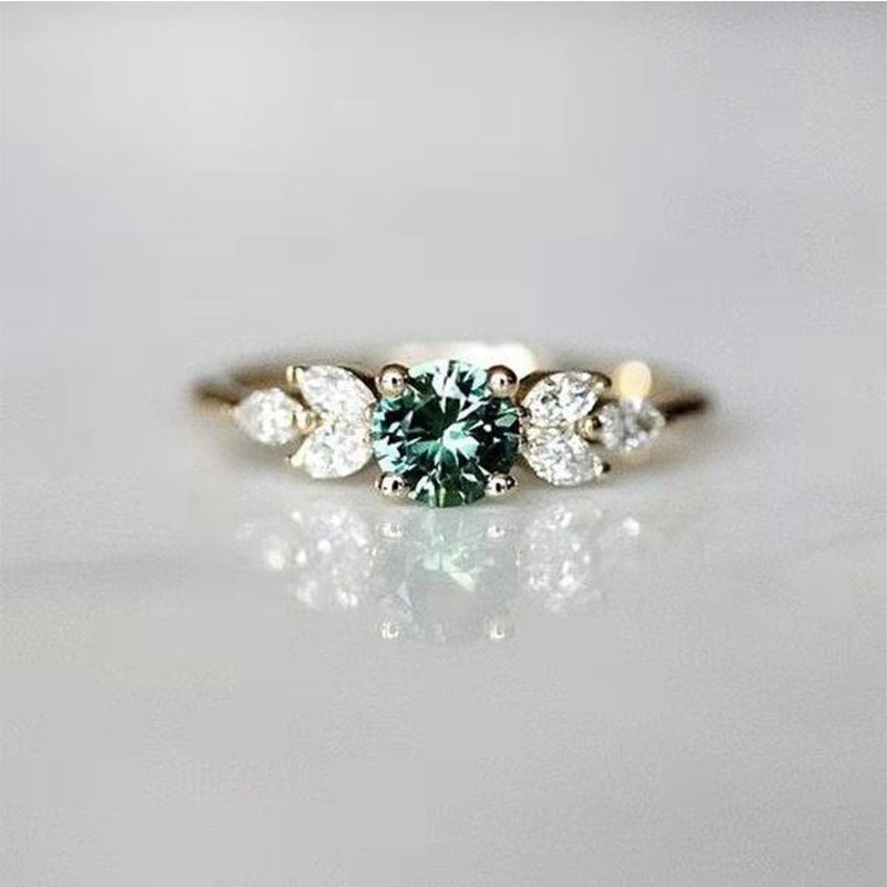 925 Sterling Silver Emerald Ring with Full High Carbon Diamonds – Sparkling Cocktail Ring for Women, Wedding & Party Fine Jewelry