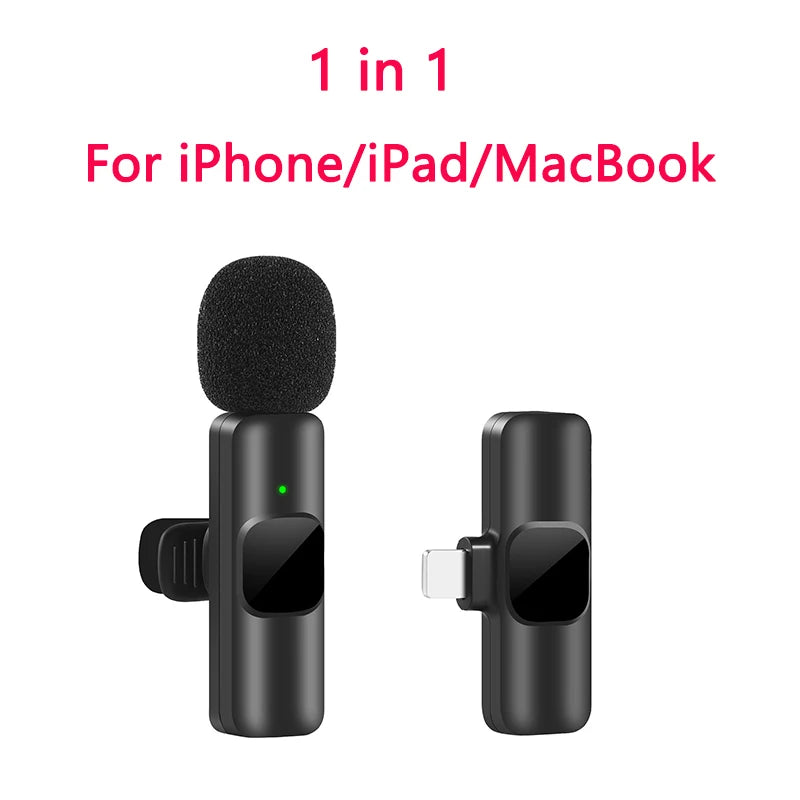 Wireless Lavalier Microphone – Portable Clip-On Mini Mic for iPhone & Android, Real-Time Audio Sync for Streaming, Vlogging & Recording