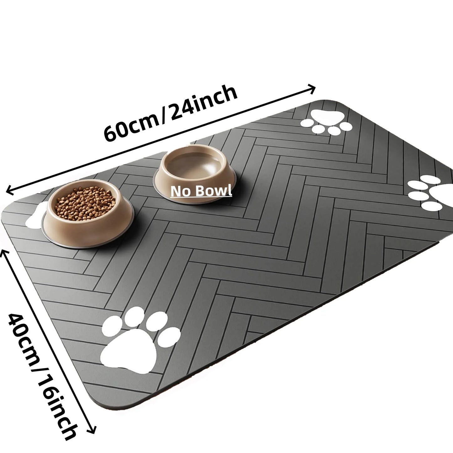 Absorbent Pet Feeding Mat – Quick-Dry Placemat with Waterproof Non-Slip Backing for Dog and Cat Food Bowls