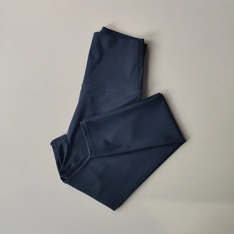 Women's High-Waist Seamless Pocket Yoga Pants – Fast-Drying Tight Leggings for Running & Fitness