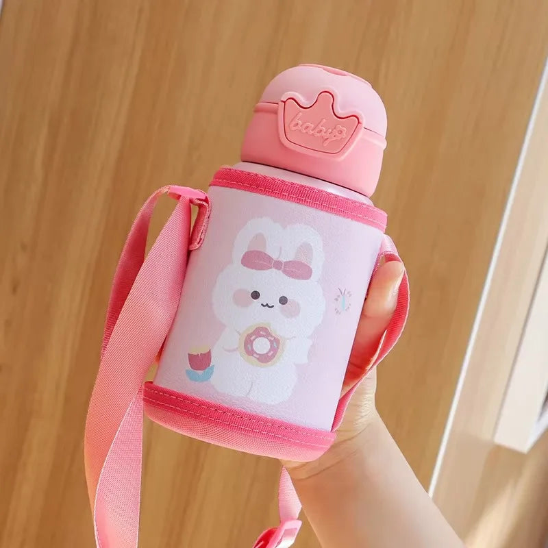 500ml Kids Unicorn Thermos Bottle – Cute Stainless Steel Thermal Water Cup with Straw for School & Travel
