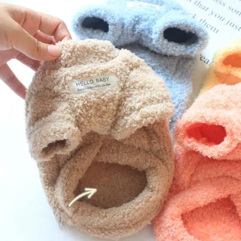 Winter Plush Dog Sweater – Soft Warm Coat for Small & Medium Dogs and Cats, Cozy Puppy Jacket for Chihuahua, Teddy