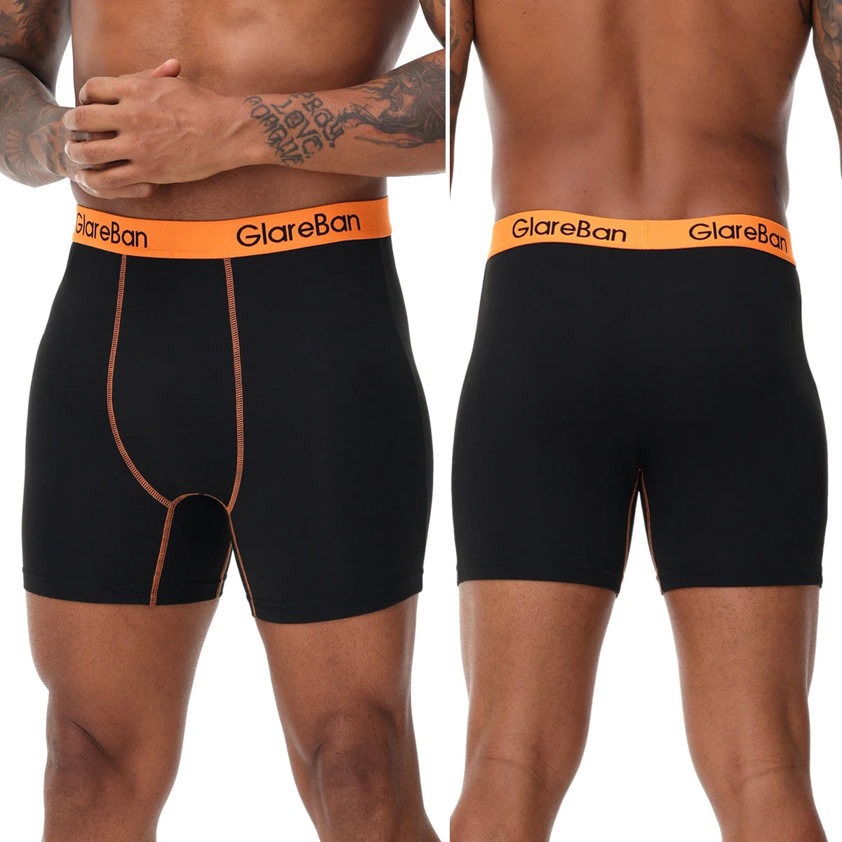 5-Pack Men's Mid-Length Boxer Shorts – Soft Stretch Polyester Briefs-Style Underwear (S–XXL)