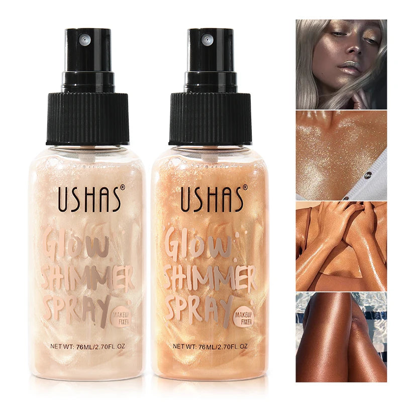 4-Color Liquid Highlighter – Long-Lasting Moisturizing Body & Face Illuminator (100g)