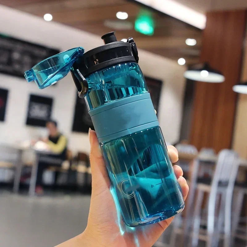 500ML Portable Sport Water Bottle – Large Capacity Plastic Travel Mug with Handle for Hiking, Office, and Daily Use