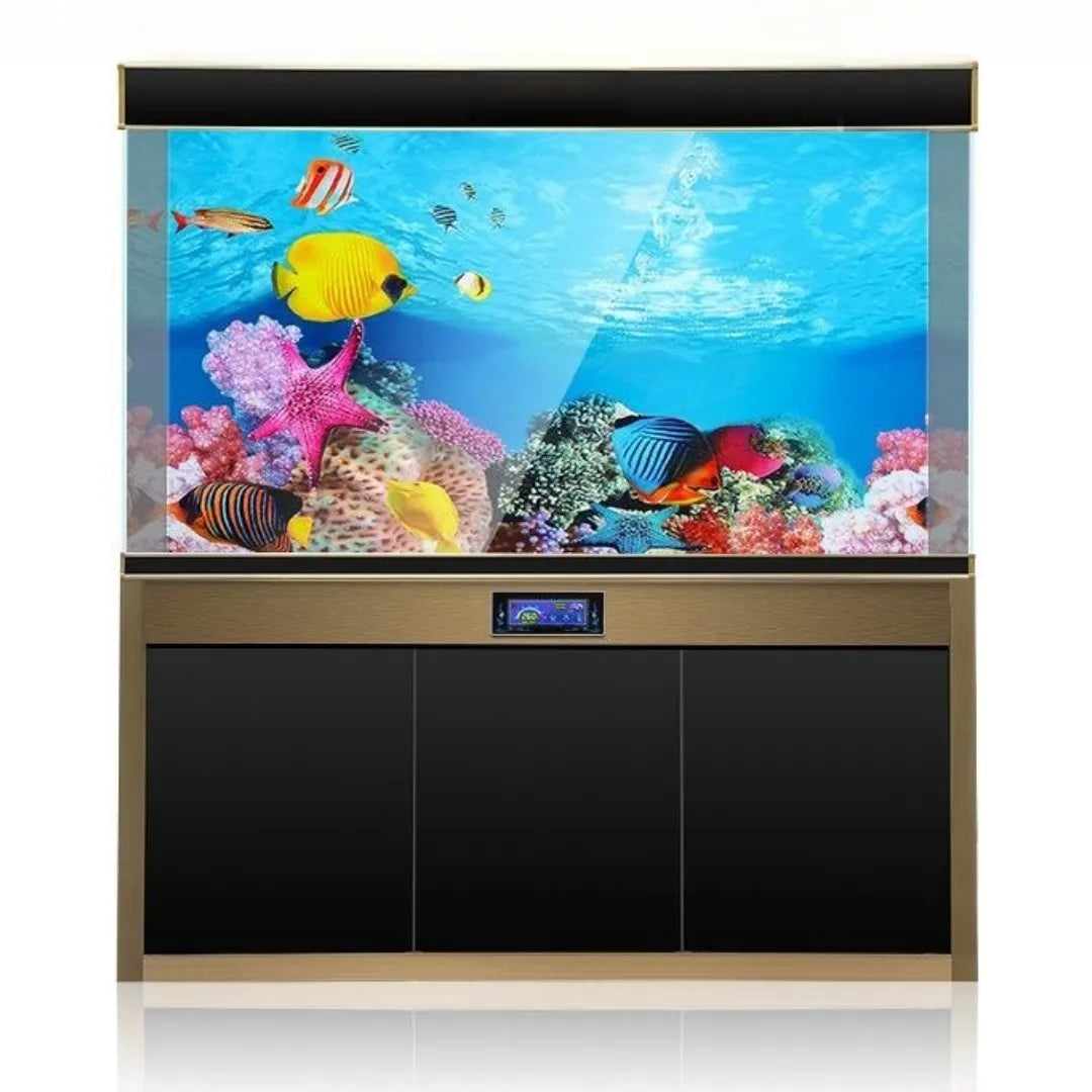 3D Double-Sided Aquarium Background Poster – Ocean Plants Landscape Decoration for Fish Tank Setup (Multiple Sizes)