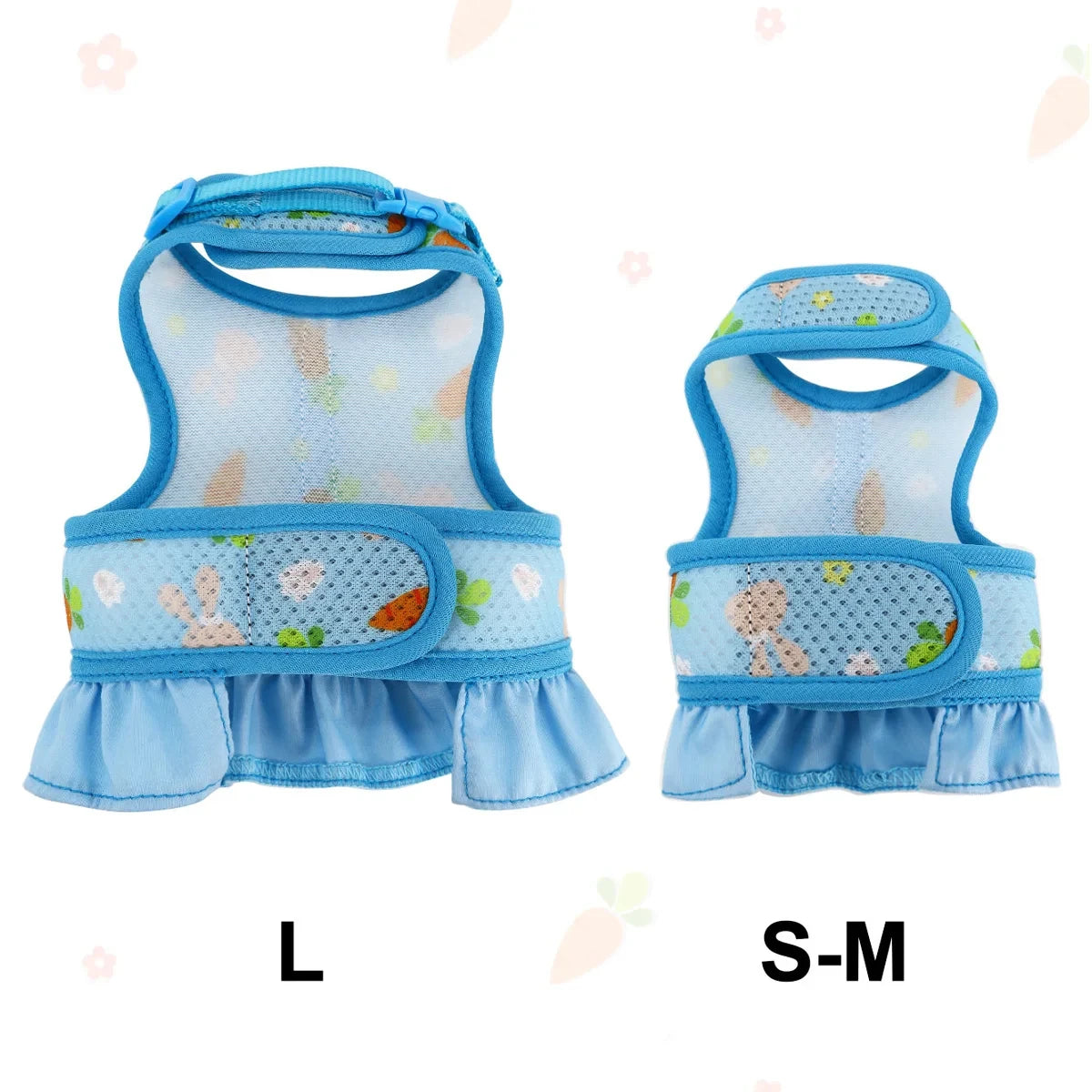 Adjustable Rabbit Harness and Leash Set – Breathable Mesh Vest Skirt for Bunny, Guinea Pig & Small Pets