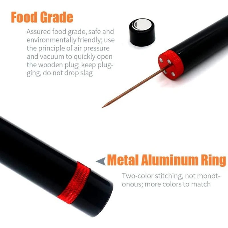 Air Pressure Wine Bottle Opener – Portable Cork Remover with Stainless Steel Pin for Easy Cork Extraction