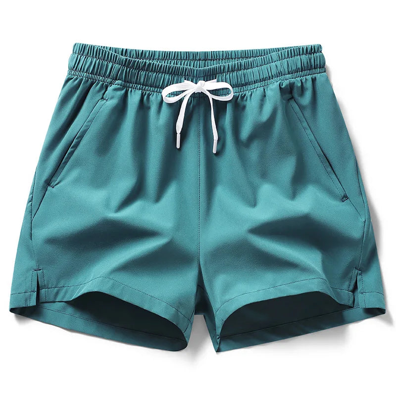 Summer Three-Piece Sports Shorts – Unisex Running Pants with Zipper Pockets for Beach and Casual Wear