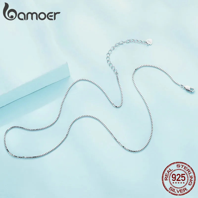 925 Sterling Silver Adjustable Link Chain Necklace – Classic Lobster Clasp Design for Women