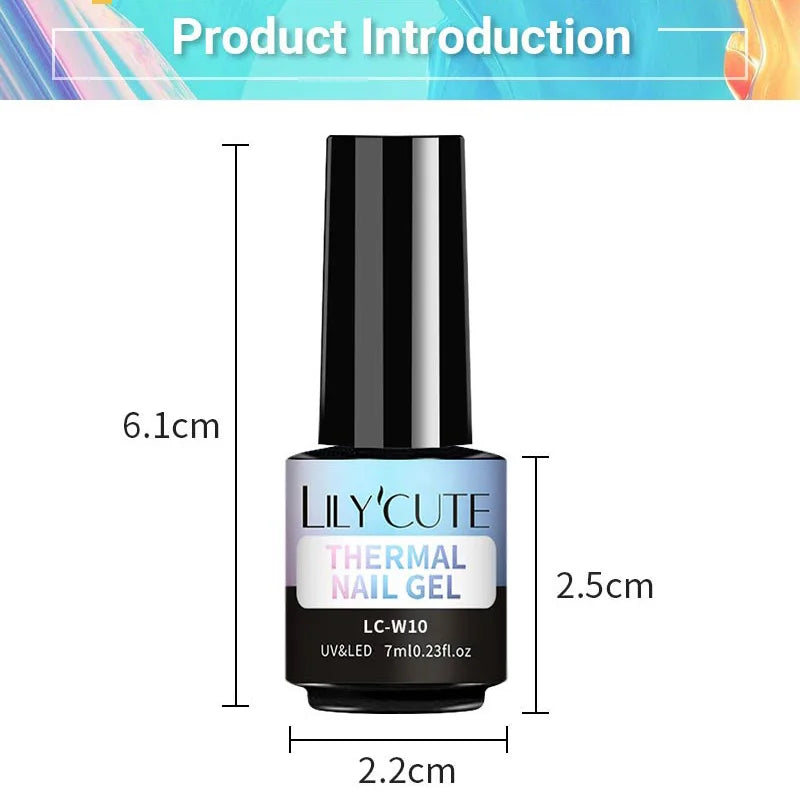 7ml Thermal Color-Changing Gel Nail Polish – Temperature Reactive Vernis with Matte & Bright Effect