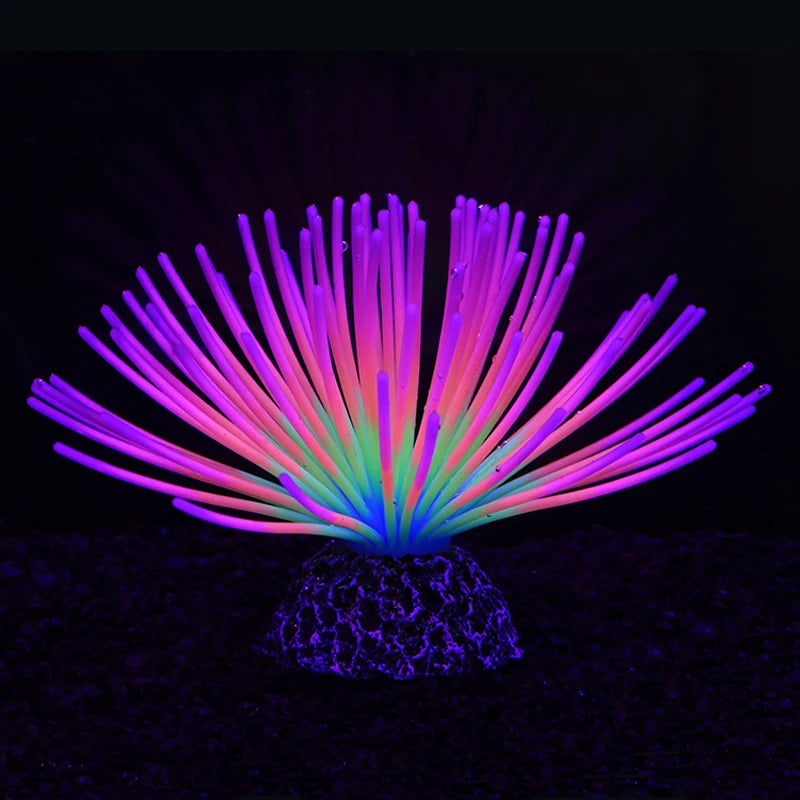 Artificial Silicone Sea Urchin Ball Decoration – Fluorescent Aquarium Ornament for Underwater Landscape and Fish Tank Design