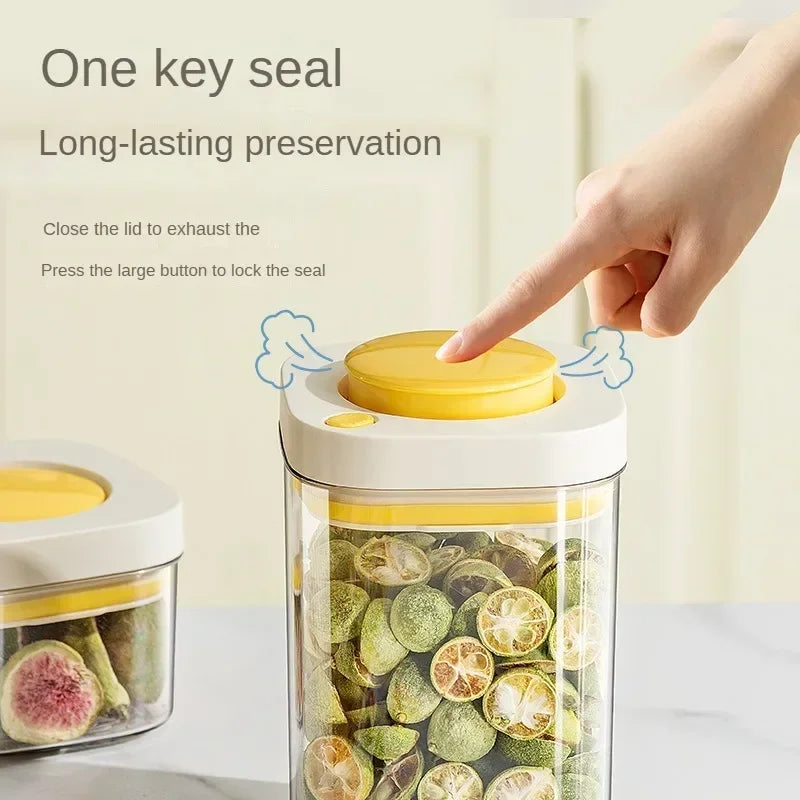 Vacuum Sealed Food Storage Container – Airtight Plastic Box for Grains, Coffee, and Kitchen Organization