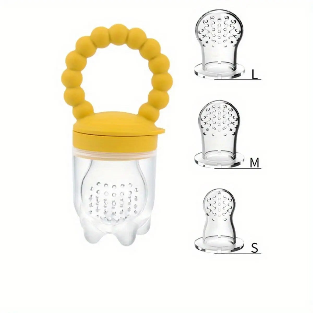 3pcs Silicone Baby Fruit & Vegetable Feeders with Handle – Safe Food Pacifier for Infants & Toddlers