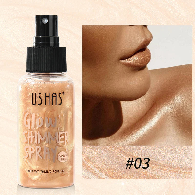 4-Color Liquid Highlighter – Long-Lasting Moisturizing Body & Face Illuminator (100g)