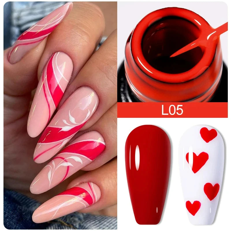 5ml Metallic Gold & Silver Liner Gel – Super Bright Mirror Nail Art Drawing Gel for French Tips & Design