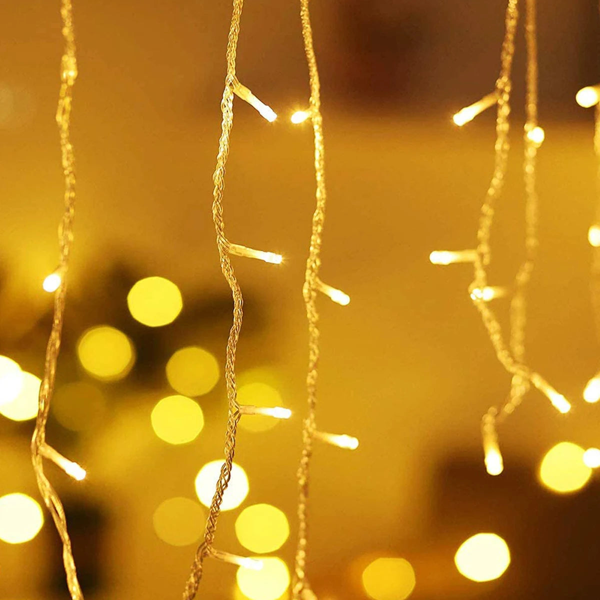 5M Outdoor Icicle LED String Lights – Waterproof Garland Curtain Lights for Garden, Party, Eaves & Wedding Decor (96 LEDs, 8 Modes)