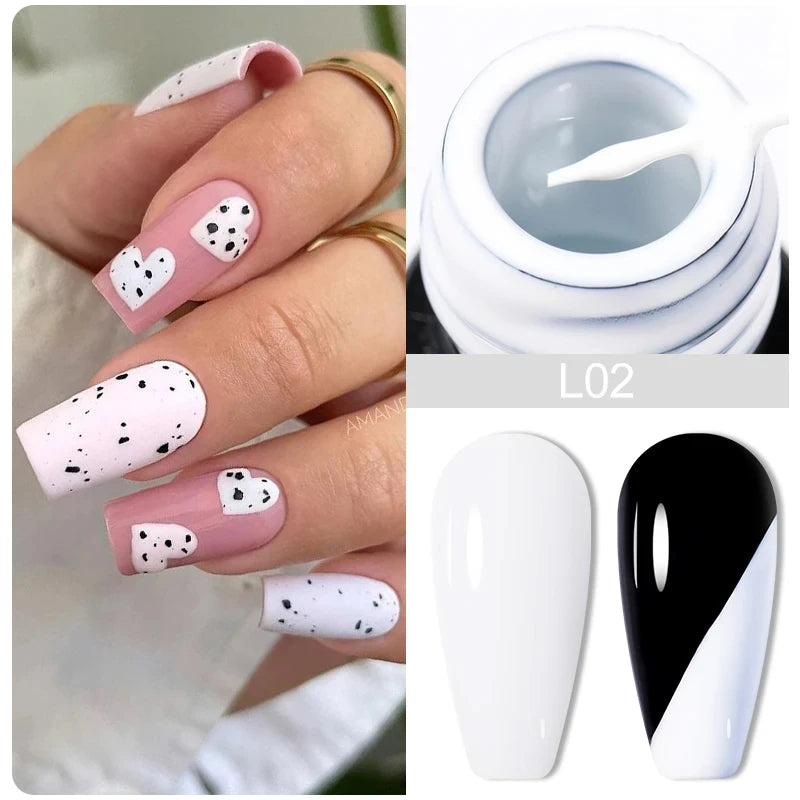 5ml Metallic Gold & Silver Liner Gel – Super Bright Mirror Nail Art Drawing Gel for French Tips & Design