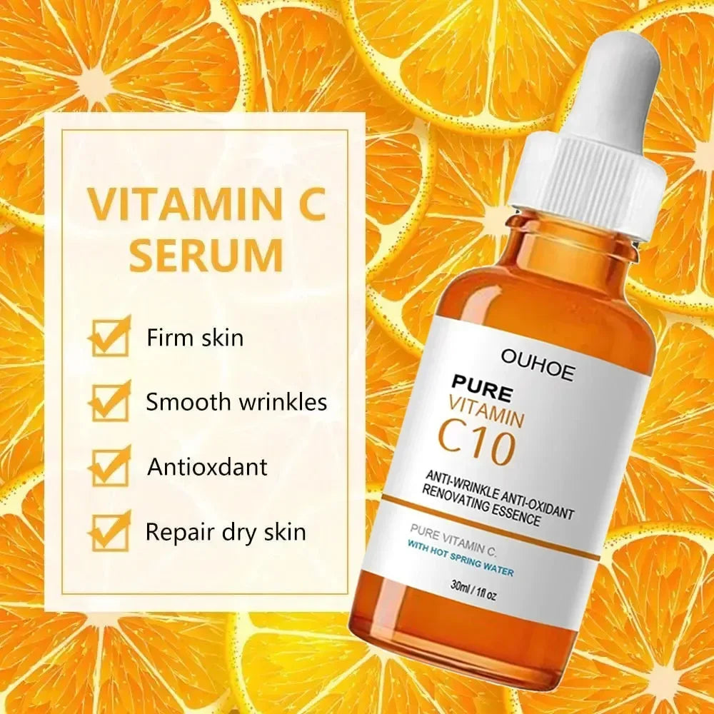 Vitamin C Face Serum – Anti-Wrinkle Lifting Essence for Firming, Brightening & Fine Line Reduction – Anti-Aging Skincare Treatment