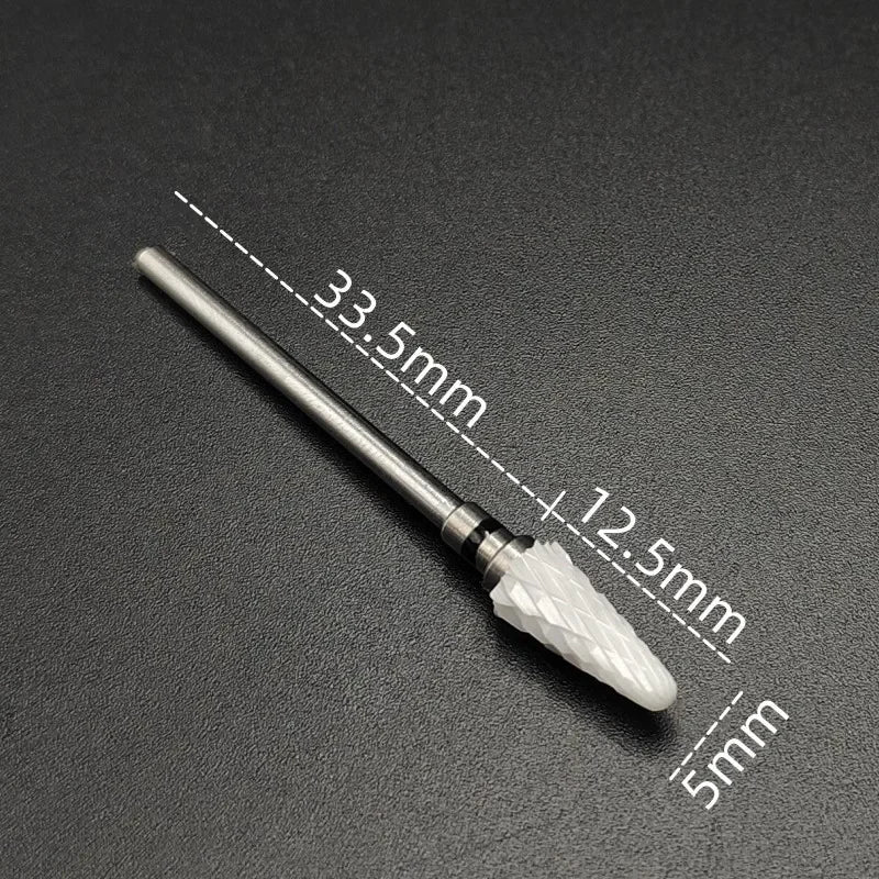 Ceramic Nail Drill Bit – 3/32" Carbide Milling Cutter for Electric Nail Drill, Manicure, Pedicure & Callus Care