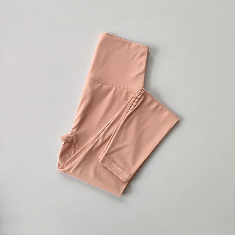 Women's High-Waist Seamless Pocket Yoga Pants – Fast-Drying Tight Leggings for Running & Fitness