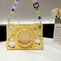 360° Rotating Duck Case for iPad 10.2, 10.5, 10.9 – Kids Cartoon Shockproof Tablet Cover with Stand for Air & Pro Models