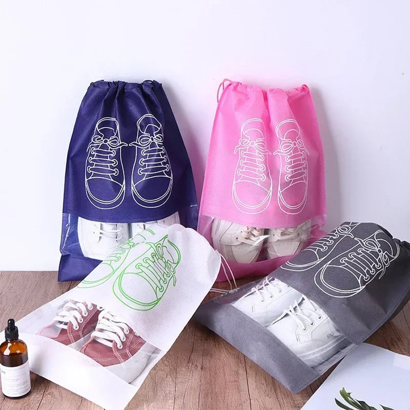 5-Piece Waterproof Shoe Storage Bags – Large Capacity Travel Organizers with Thickened Non-Woven Fabric