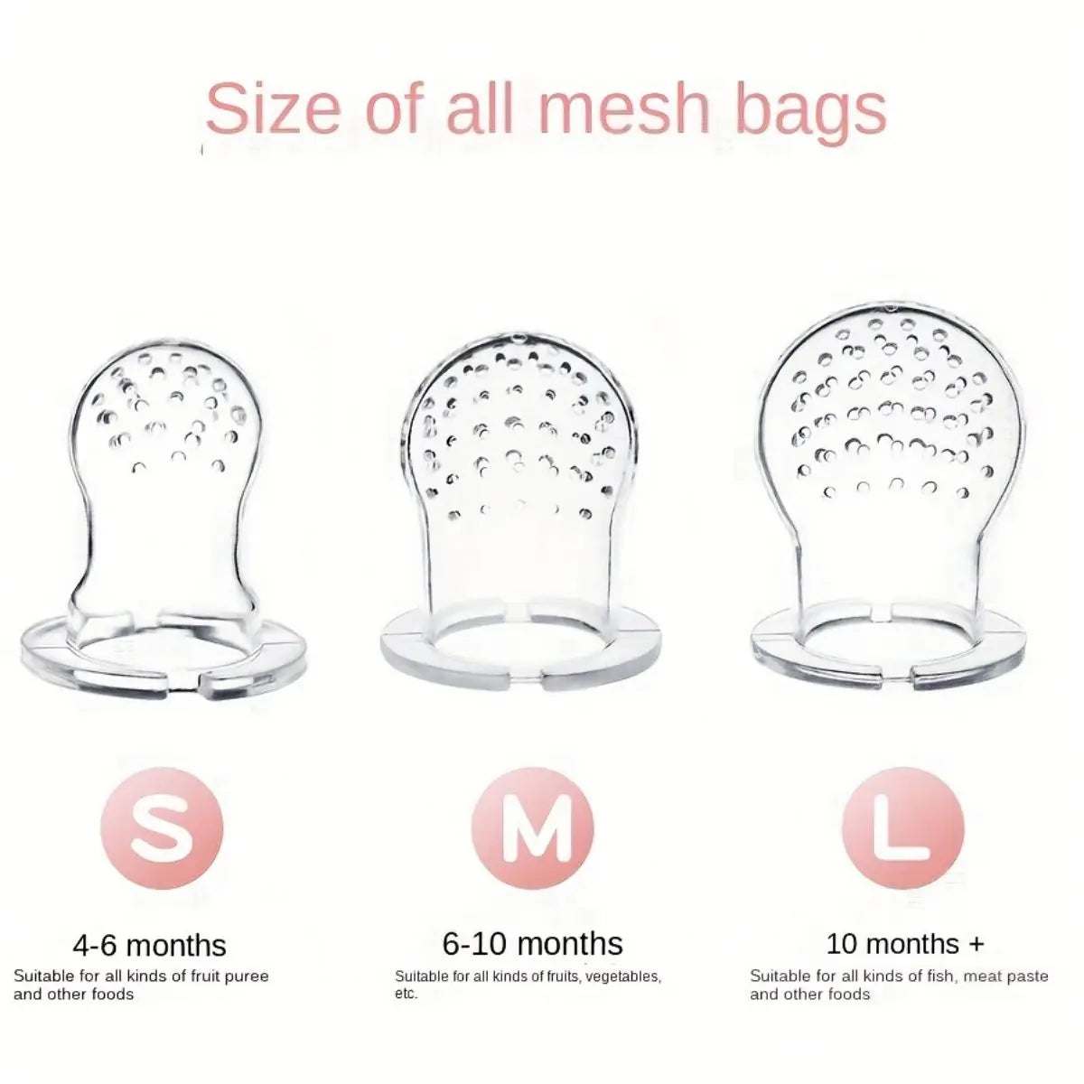 3pcs Silicone Baby Fruit & Vegetable Feeders with Handle – Safe Food Pacifier for Infants & Toddlers