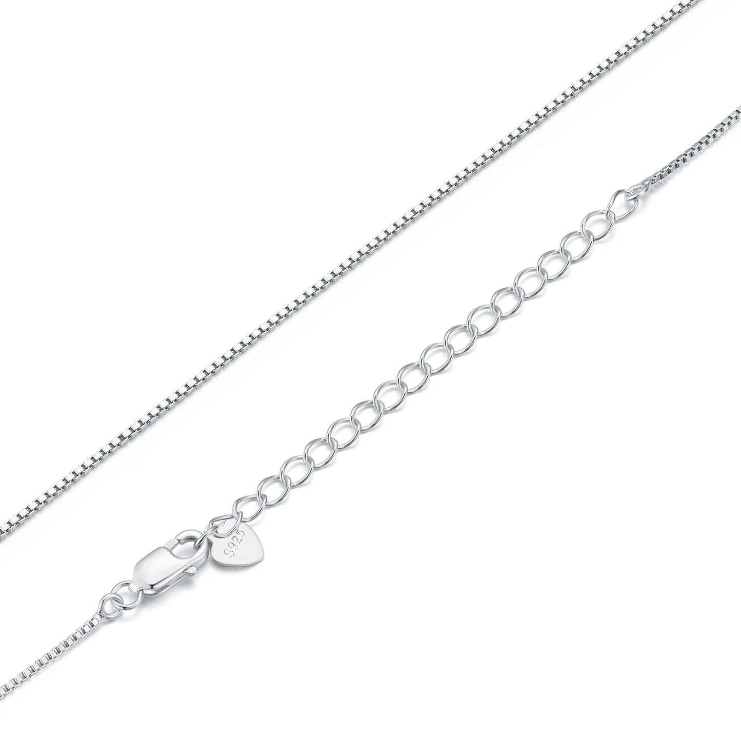 925 Sterling Silver Adjustable Link Chain Necklace – Classic Lobster Clasp Design for Women