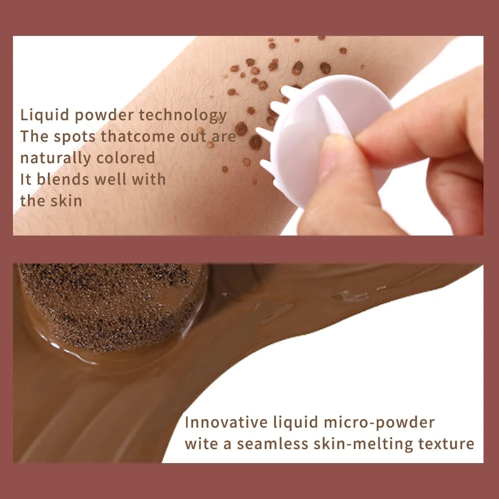 Air Cushion Freckle Stamp Kit – Natural-Looking Freckles for Face & Body, Waterproof Makeup