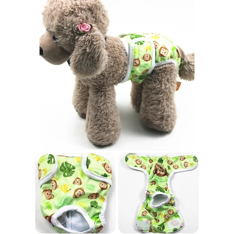 Washable Female Dog Diaper – Reusable Anti-Nuisance Menstrual Pants with Adjustable Velcro & Waterproof Fabric