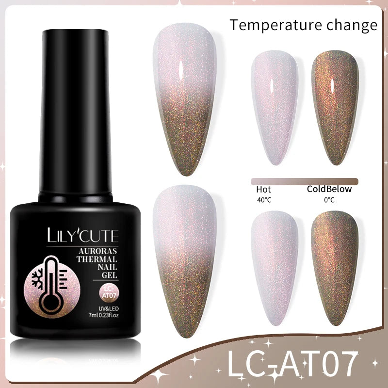 7ml Thermal Color-Changing Gel Nail Polish – Temperature Reactive Vernis with Matte & Bright Effect