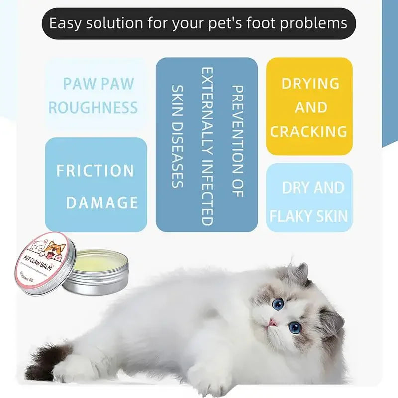 50g Pet Paw & Nose Balm – Moisturizing Cream for Cats & Dogs, Cracked Feet Repair & Protection