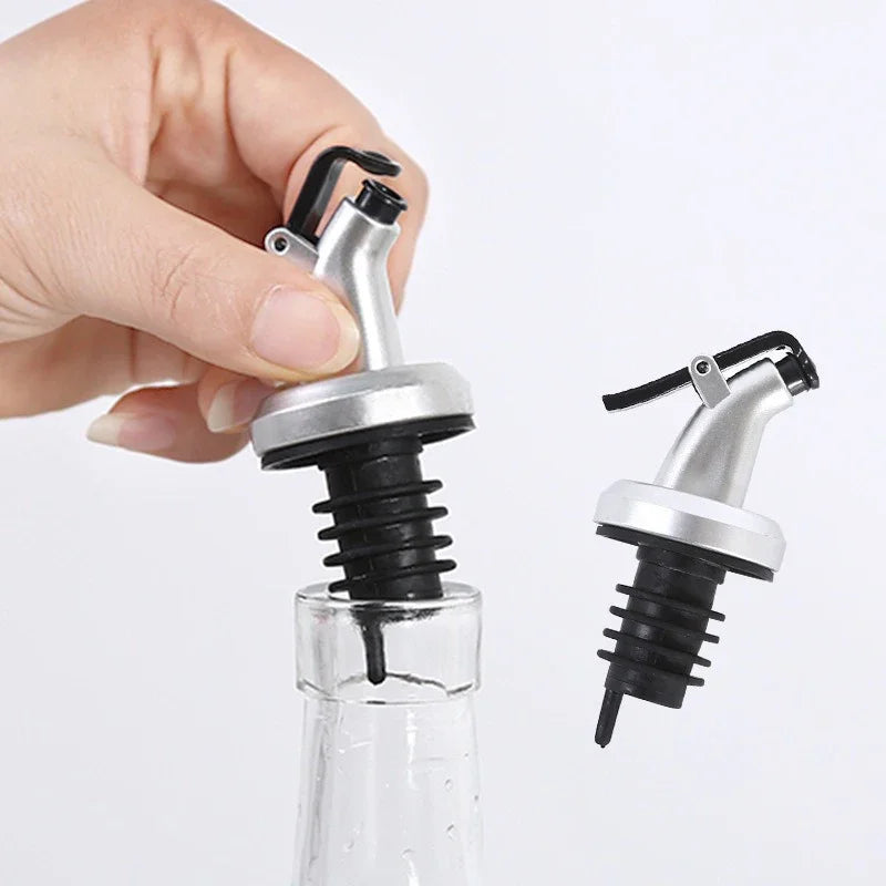 5/10pcs Leakproof Oil Bottle Stopper Nozzles – Silicone Rubber Pour Spouts for Wine, Vinegar, and Seasoning Bottles