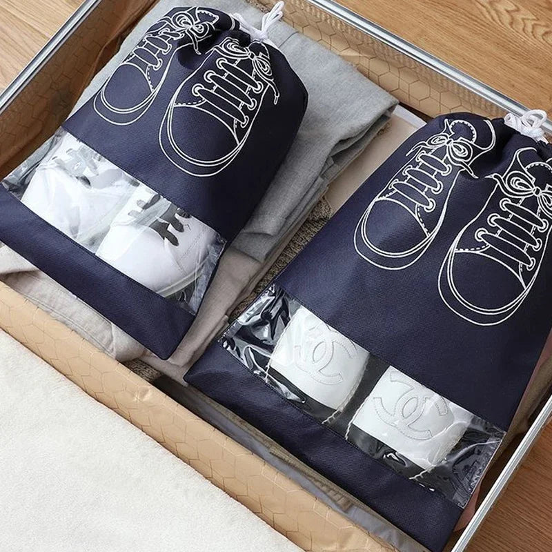 5-Piece Waterproof Shoe Storage Bags – Large Capacity Travel Organizers with Thickened Non-Woven Fabric