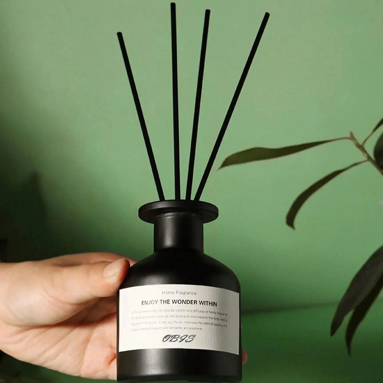 50ml Reed Diffuser Essential Oil Set – Freesia & Jasmine Scented Aromatherapy Air Freshener with Sticks for Home & Room Décor