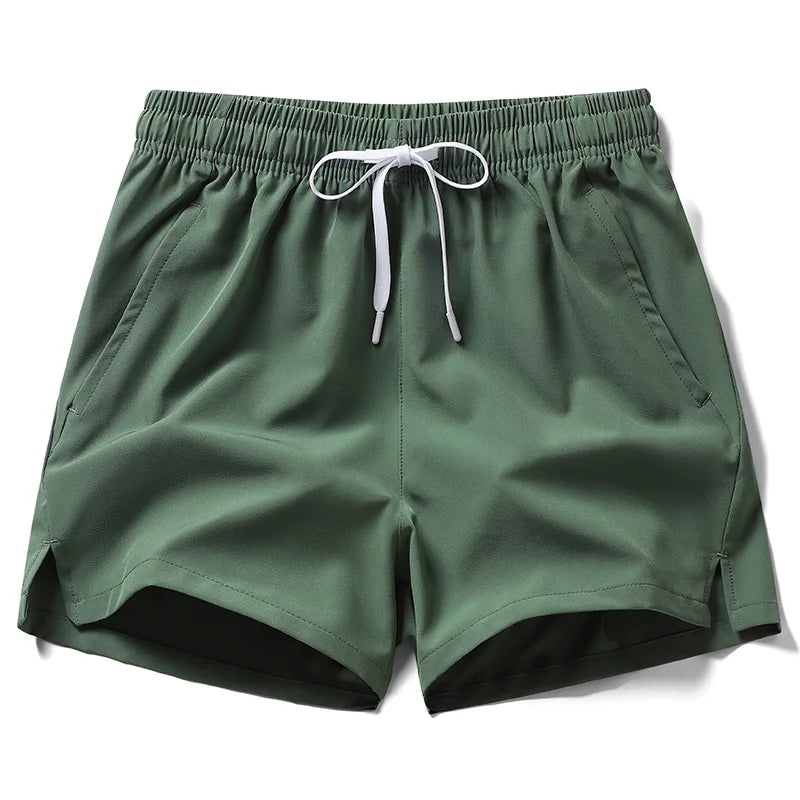 Summer Three-Piece Sports Shorts – Unisex Running Pants with Zipper Pockets for Beach and Casual Wear