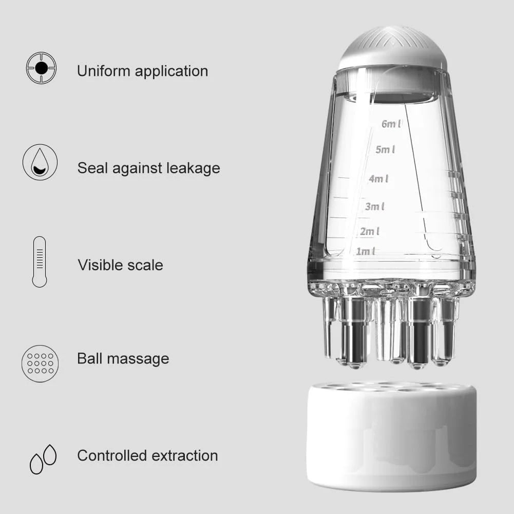 6ml Scalp Applicator with Roller Ball – Mini Hair Oil Massager Comb for Hair Growth & Liquid Treatment Application