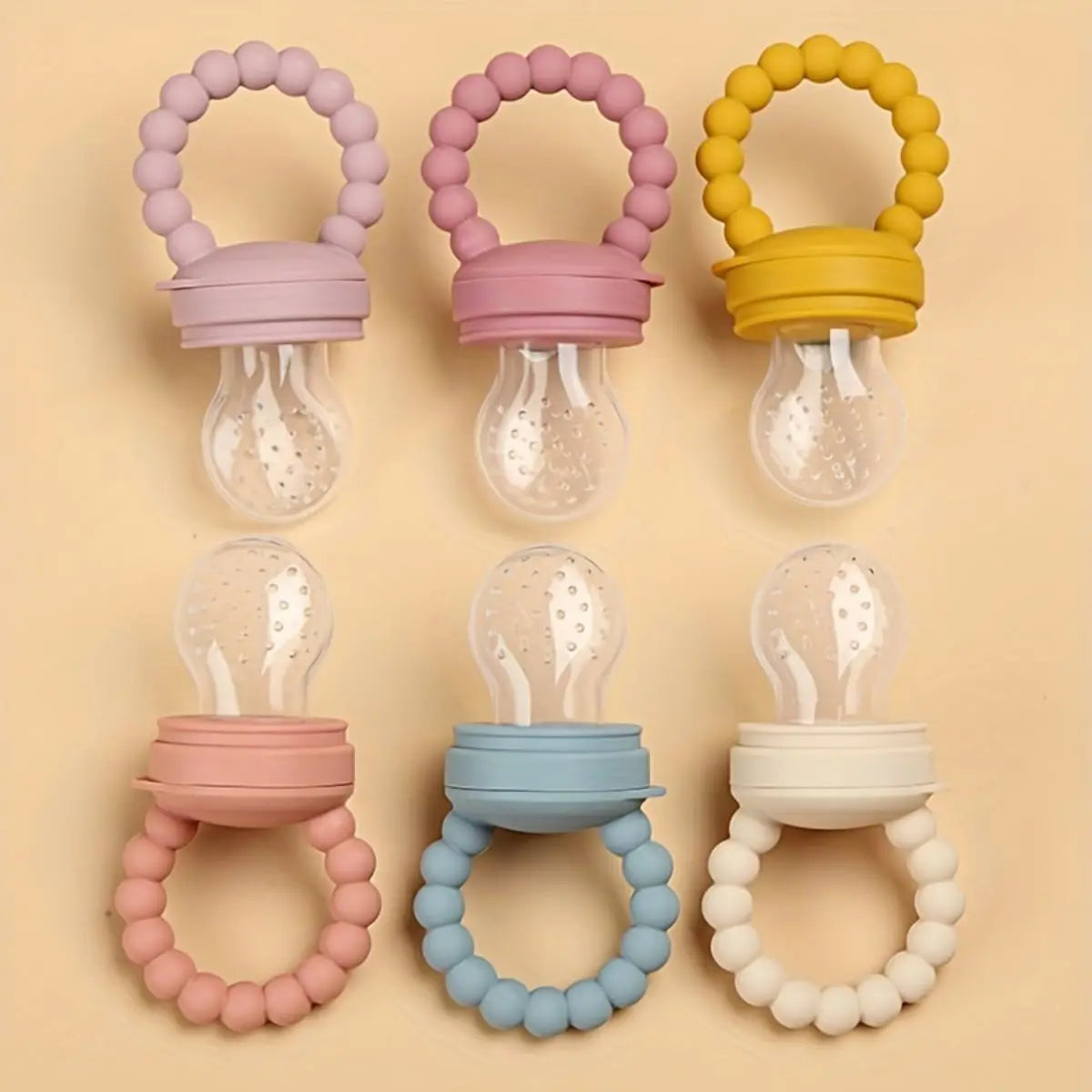 3pcs Silicone Baby Fruit & Vegetable Feeders with Handle – Safe Food Pacifier for Infants & Toddlers