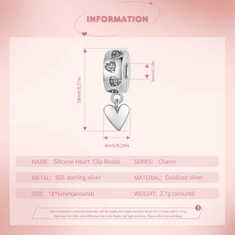 Sterling Silver Spiritual Heart Infinity Charm Bead – Fits Charm Bracelets, Lucky Symbol Jewelry for Women